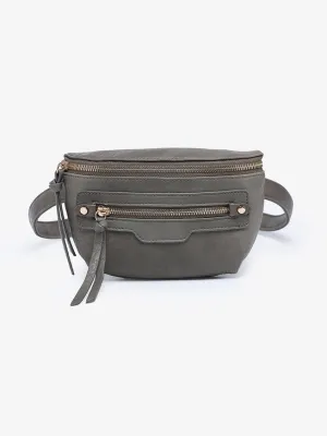 Jen &amp; Co. Charcoal Astrid Distressed Sling Bag