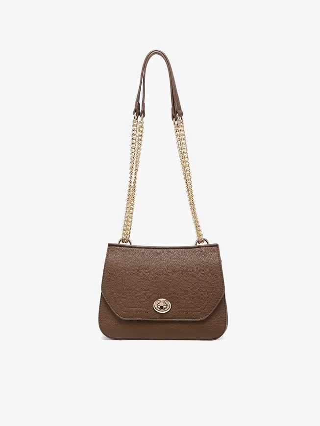 Jen &amp; Co. Lottie Twist Lock Crossbody Bag w/ Chain