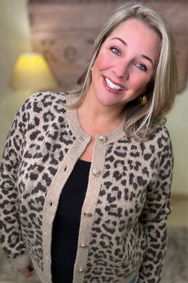 Taupe Leopard Cardigan