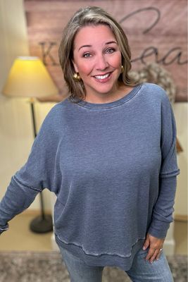 Waffle Ribbed Pullover