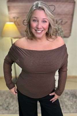 Brown Shimmer Top