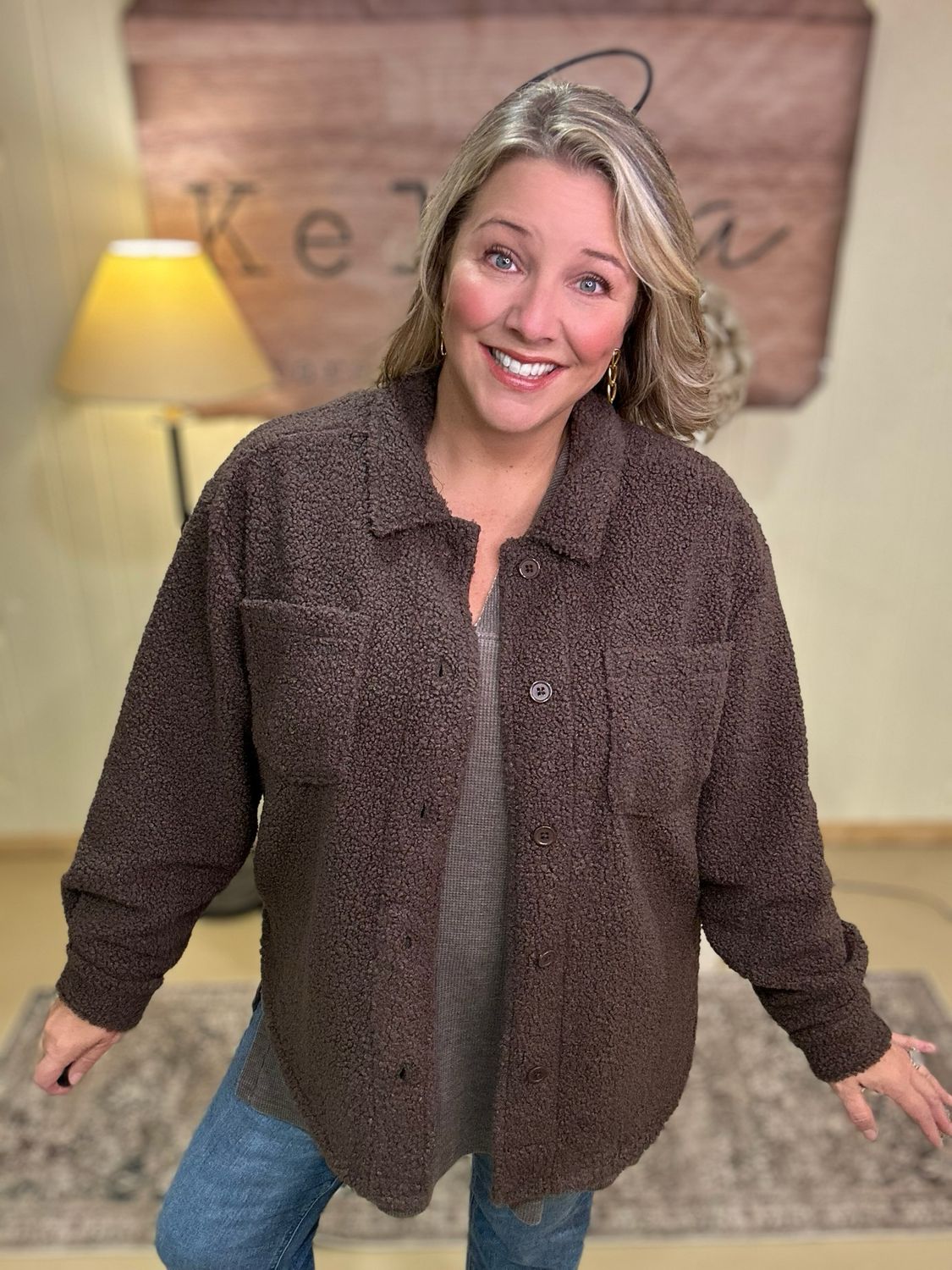 Espresso Frostline Sherpa Jacket