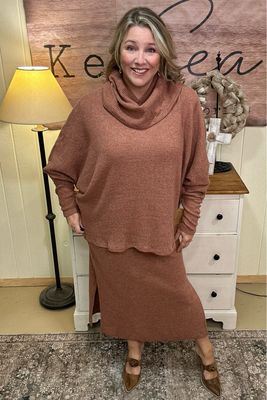 Chestnut Thermal Layered Cozy Dress Set