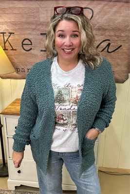 Ash Jade Popcorn Cardigan