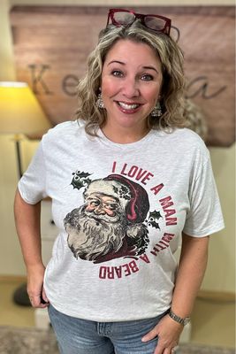 Man With a Beard Santa Tee