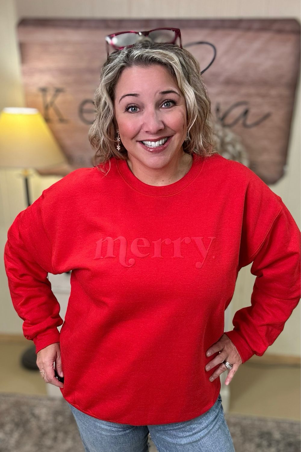 Red Merry Sweatshirt