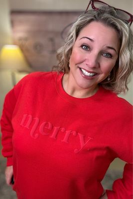 Red Merry Sweatshirt