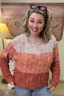 Berry Mix Color Block Sweater