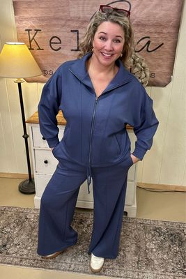 Indigo Scuba Wide Leg Set