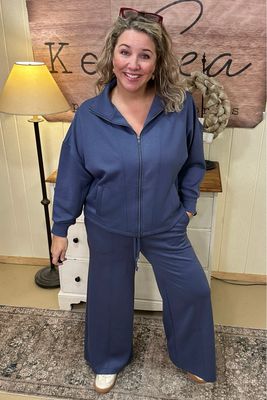 Indigo Scuba Wide Leg Set