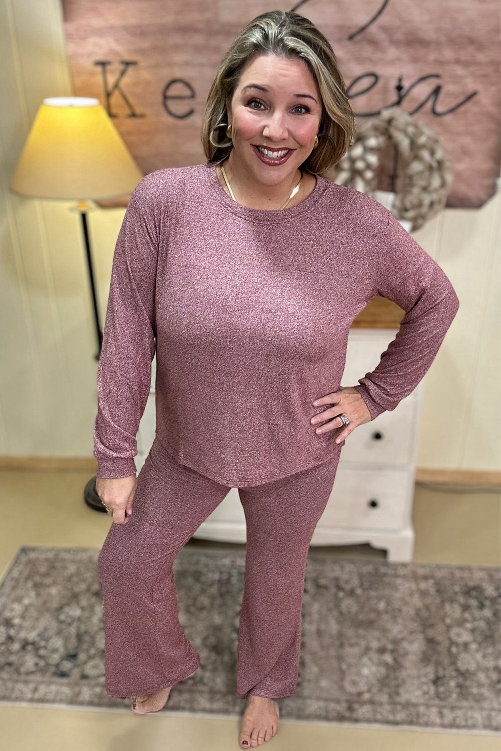 Soft Melange Hacci Lounge Set