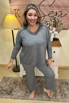 Ash Black Soft Melange Hacci Tee