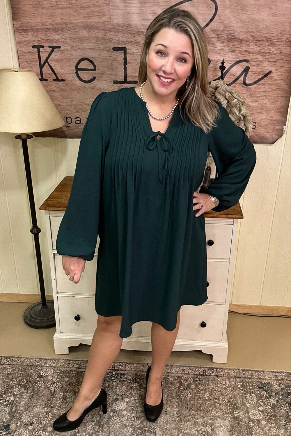 Hunter Pintuck Airflow Dress