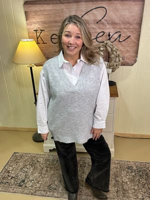 Washed Black Corduroy Wide Leg Pants