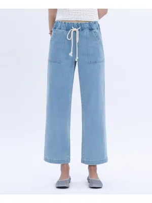 Lovervet Slim-Wide Tie Waist Jeans