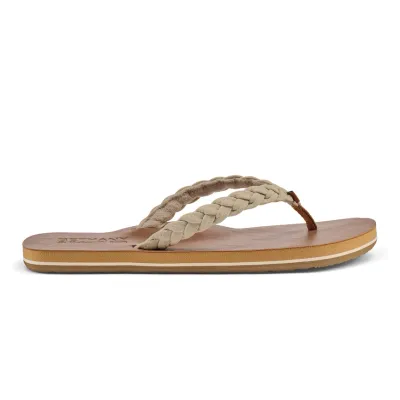 Cobian USA Cream Braided Pacifica Flip Flop