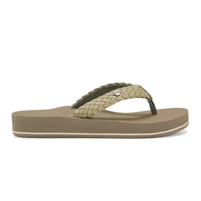 Cobian USA Cream Braided Bounce Flip Flop