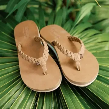 Cobian USA Tan Braided Pacifica Flip-Flop