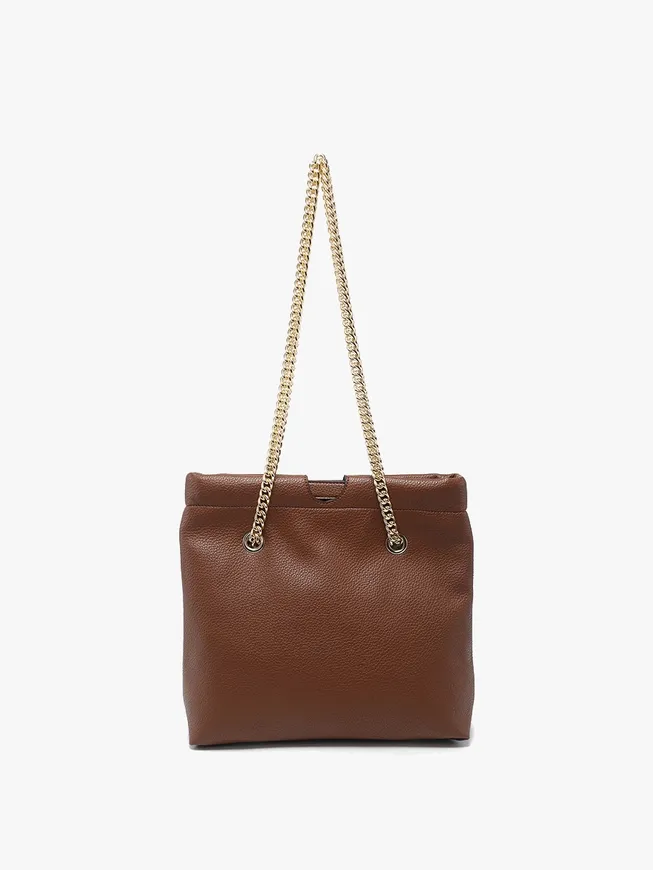 Jen &amp; Co. Casey Cinched Satchel w/ Gold Chain