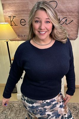 Navy Boatneck Sweater