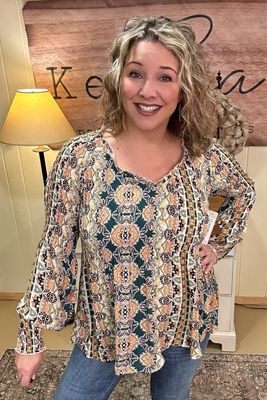 Hunter Boho Mini Pleat Blouse