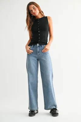 JBD Slim Wide Leg Sweat Jean