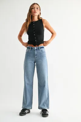 JBD Slim Wide Leg Sweat Jean