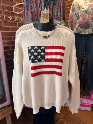 Cotton American Flag Sweater