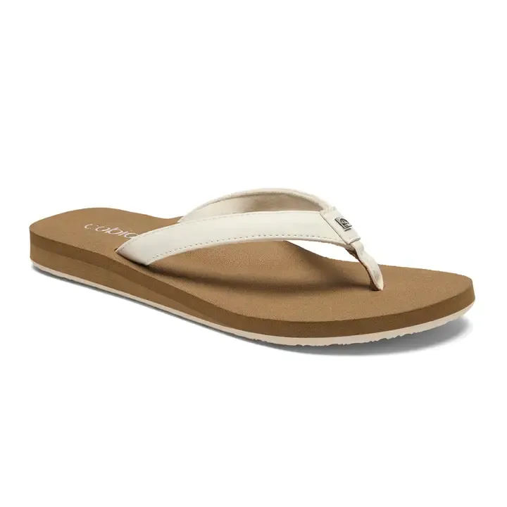 Cobian USA Cream Skinny Bounce Flip Flops