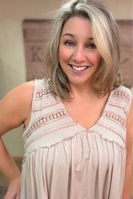 Blush Lace Trim Baby Doll Tank