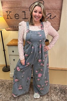 Blush Textured Flower Knit Top