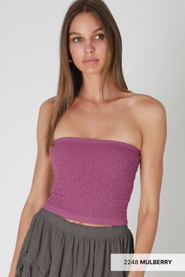 Nikibiki Floral Lace Tube Top