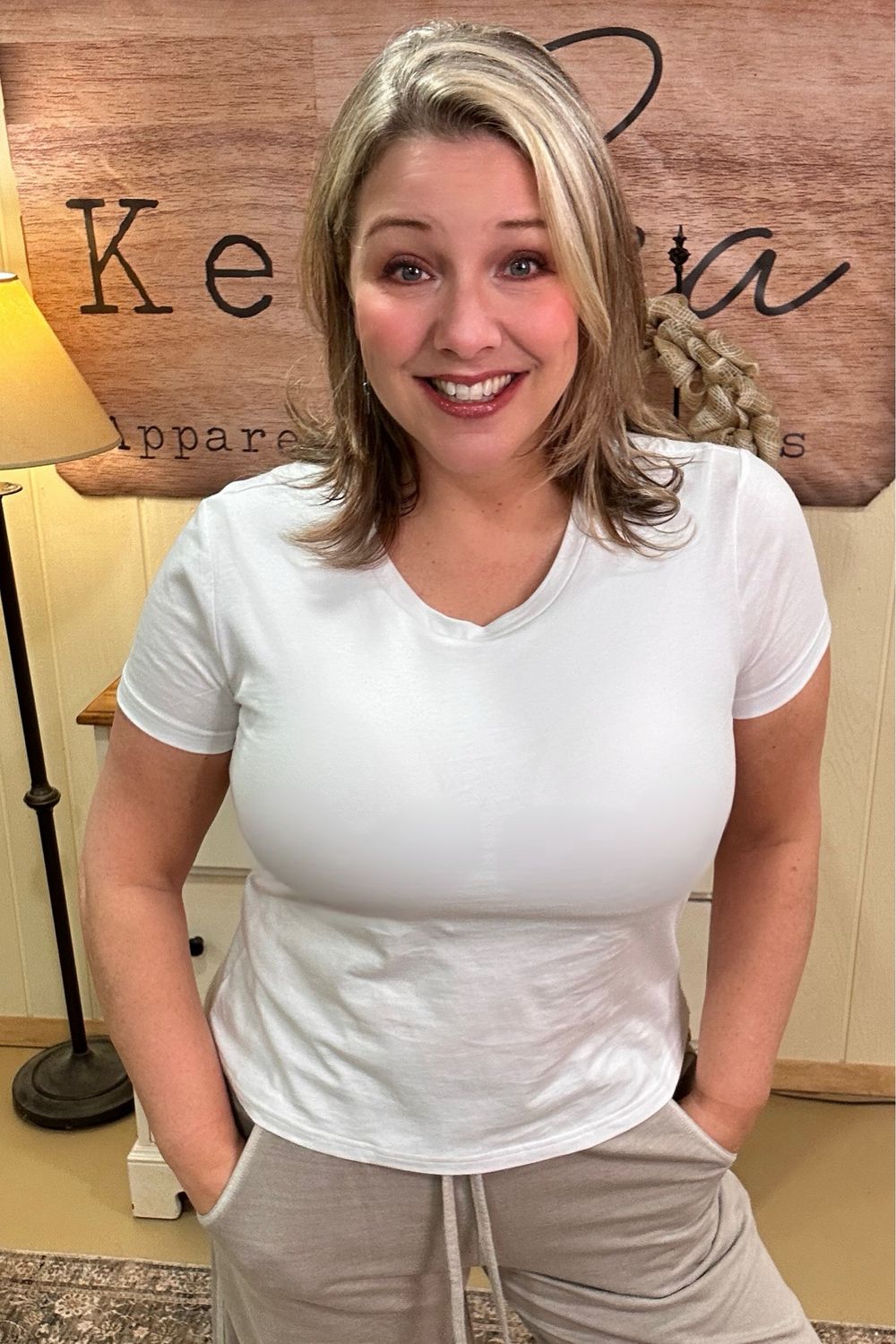 White Cotton Bra Tee