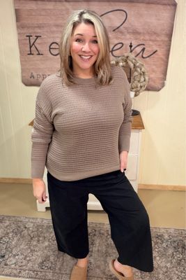 Fishnet Knit Breezy Pullover Sweater