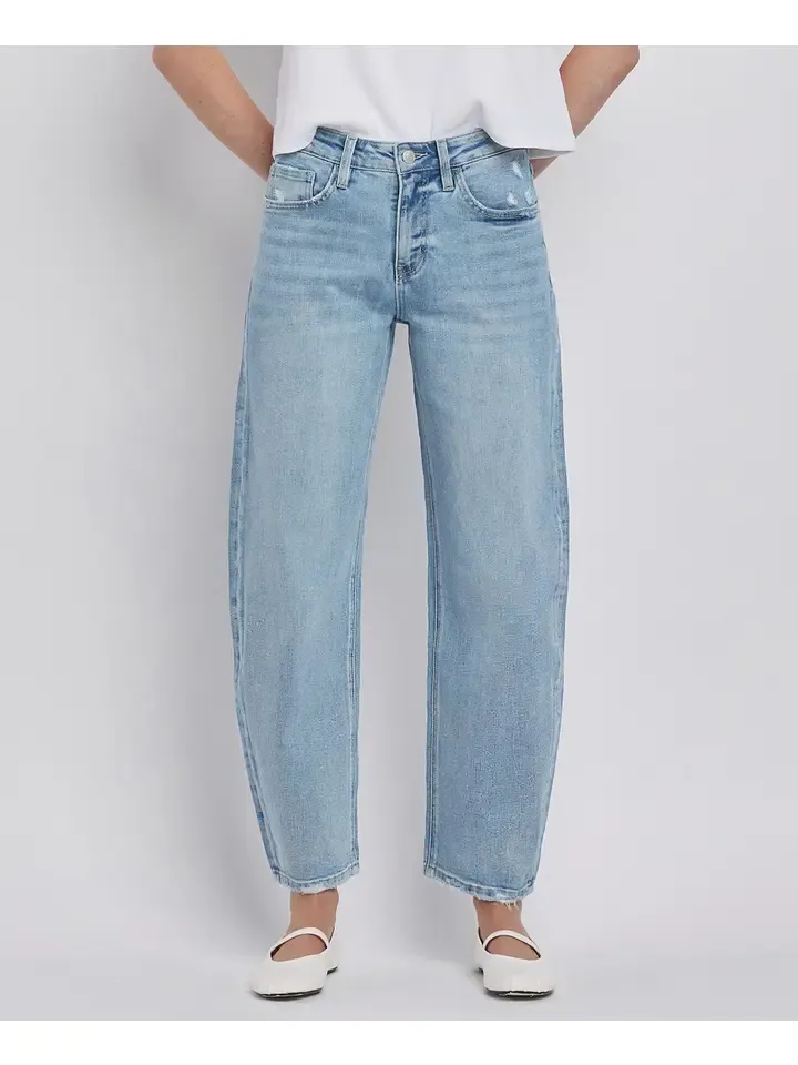 Lovervet Light Wash Barrel Leg Jean