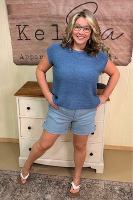 Lovervet Striped Cuffed Trouser Short