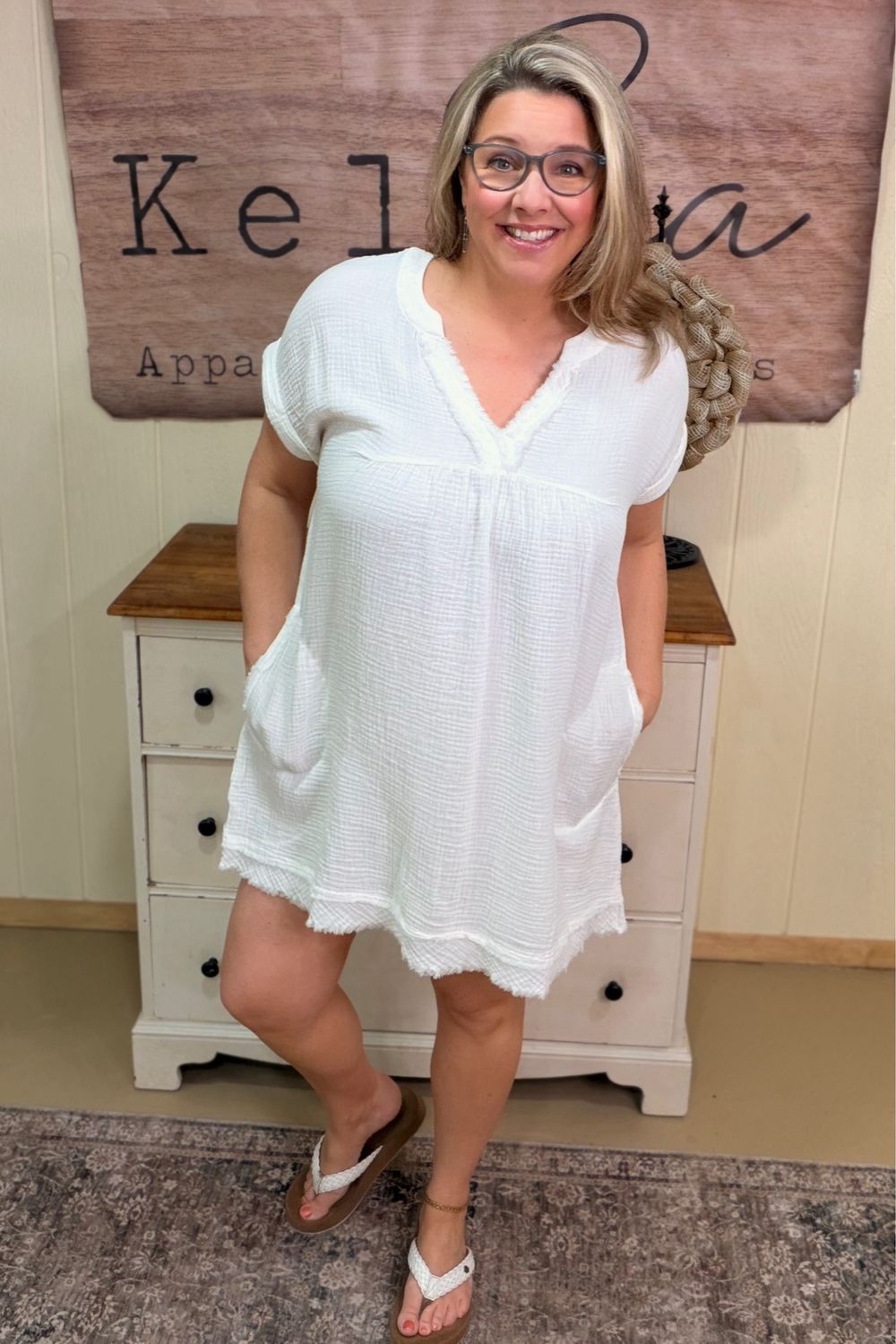 Double Gauze Cover Up Dress