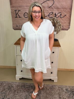 Double Gauze Cover Up Dress