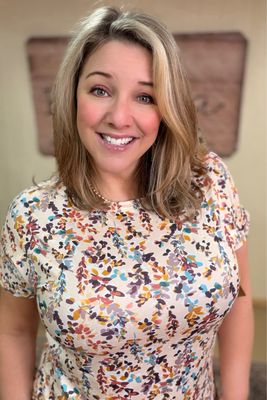 Beige Abstract Floral Print Tee