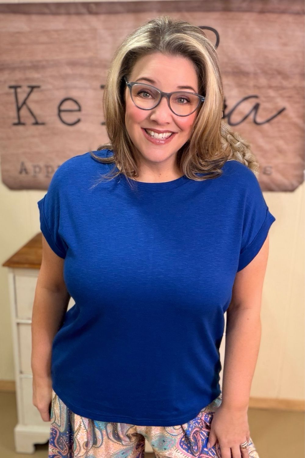 Royal Blue Cotton Slub Tee