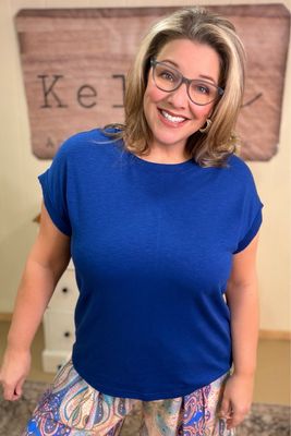 Royal Blue Cotton Slub Tee