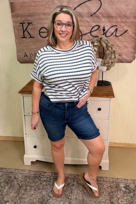 Judy Blue Dark Wash Bermuda Short