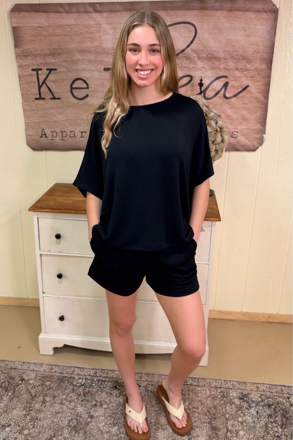 Black Scuba Lounge Shorts