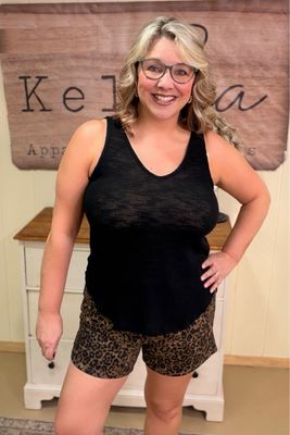 Judy Blue Leopard Rigid Front Short