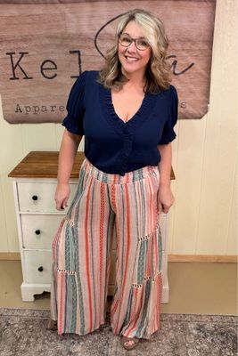 Desert Stripe Tiered Flowy Pant