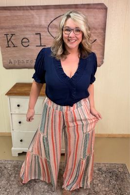 Desert Stripe Tiered Flowy Pant