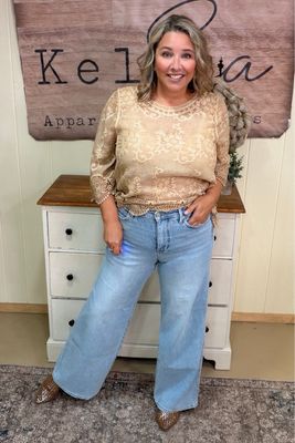 Judy Blue  Tummy Control Petite Retro Wide Jean