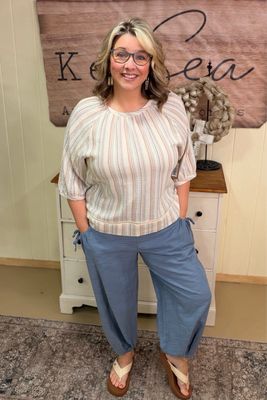 Slate Cotton Relaxed Fit Pants