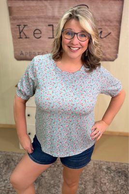 Mint Rose Urban Ribbed Tee