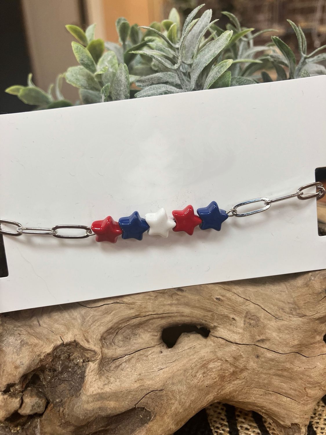 Liberty Star Paperclip Bracelet